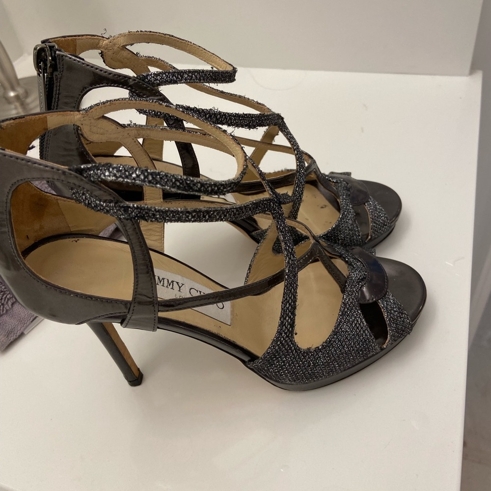 Jimmy choo silver heals